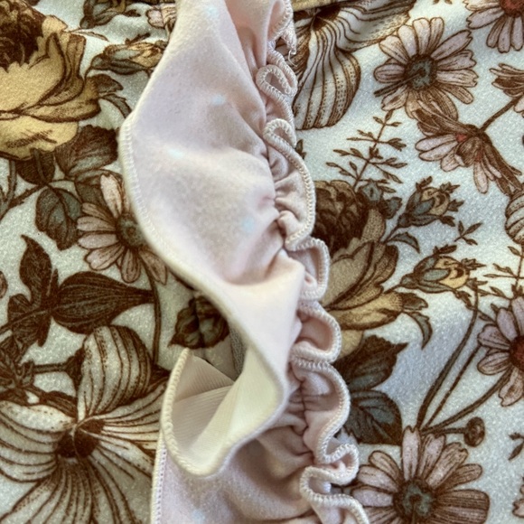 Sweet Honey Girls 5Y Floral Zipper Pajamas Lounge‎ Romper Ruffle - Picture 3 of 14